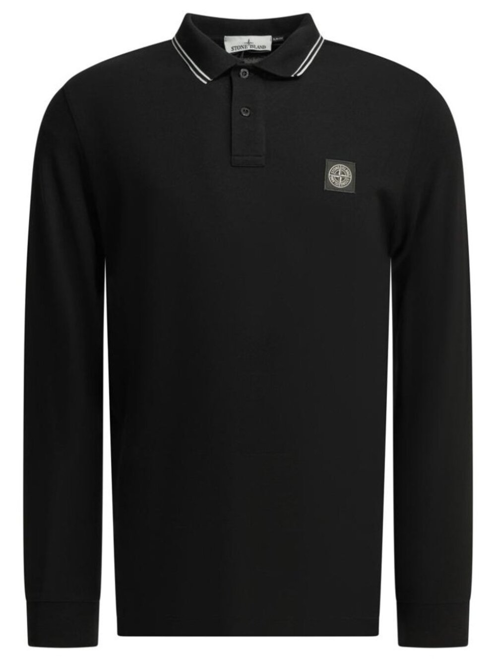 Stone Island Button-Down Polo Shirt With Logo Tag Size L Men